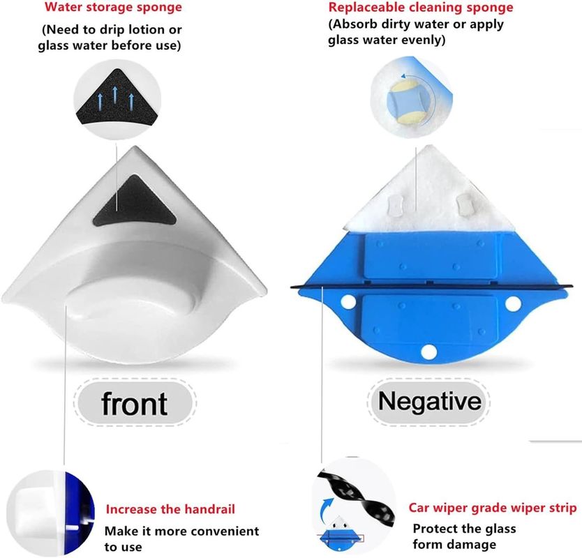 Pembersih Jendela Magnetik Luar, Sikat Jendela Sisi Ganda Alat Pembersih Wiper Kaca Untuk Dijual