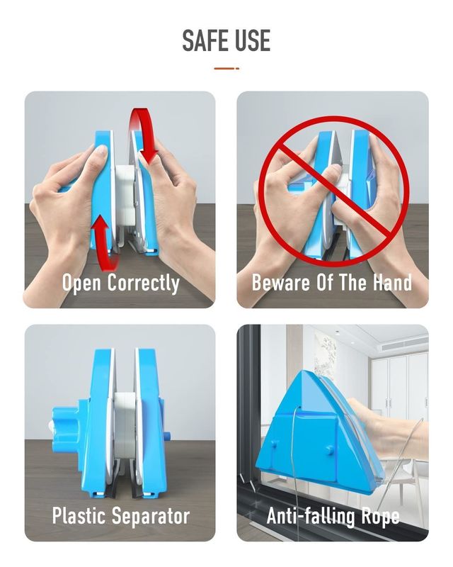 Pengaturan Magnetic Double Window Glass Wiper Glider Pembersih Sikat Peralatan Pembersih Sikat Sikat Alat