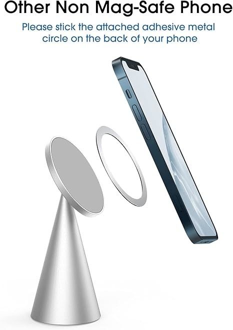 Magnetic Phone Stand Kompatibel dengan iPhone 13& iPhone 12, Mini, Pro dan Pro Max, Pemegang Aluminium yang Bisa Disesuaikan