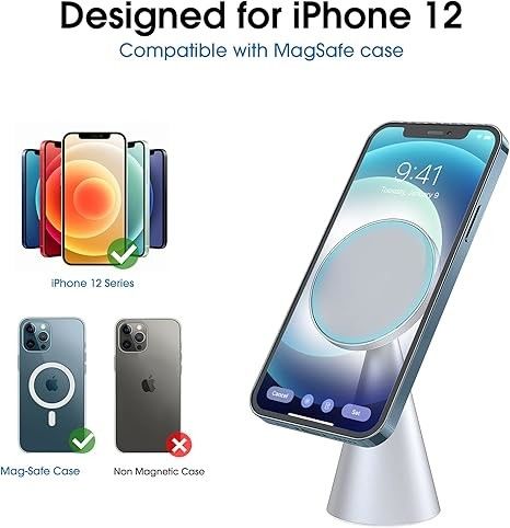 Magnetic Phone Stand Kompatibel dengan iPhone 13& iPhone 12, Mini, Pro dan Pro Max, Pemegang Aluminium yang Bisa Disesuaikan