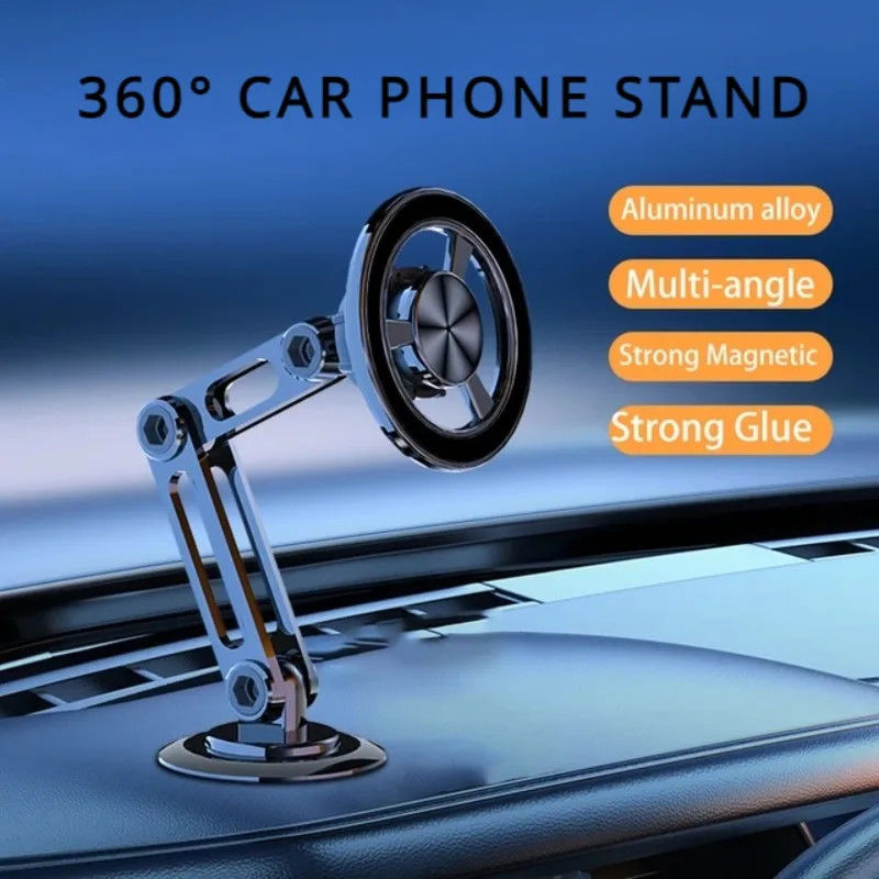 360° Putar Pegang Telepon Mobil Magnetik Kuat Untuk Magsafe Telepon Lipat Stand Air Vent Magnet Mount Dukungan GPS Untuk telepon 14 13
