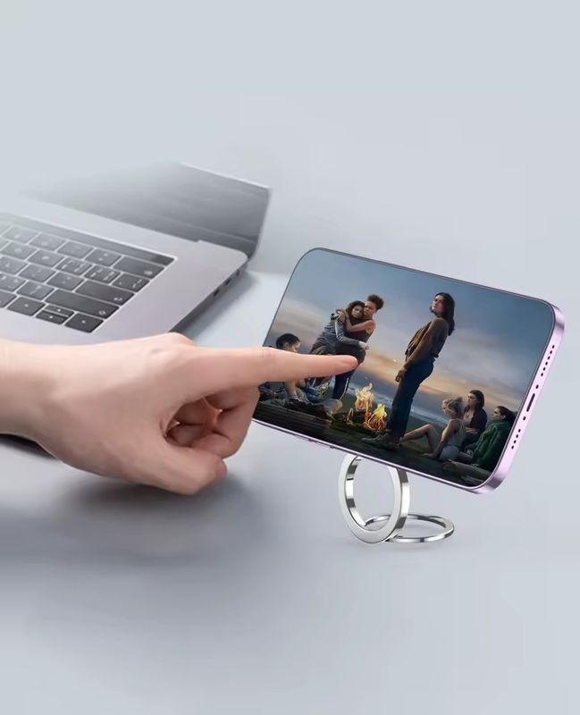 Magnetic Cell Phone Ring Holder Kompatibel dengan iPhone 12 13 14 Series MagSafe Removable Cell Phone Grip Kickstand