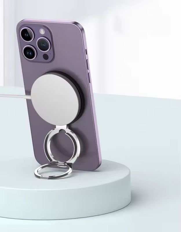 Magnetic Cell Phone Ring Holder Kompatibel dengan iPhone 12 13 14 Series MagSafe Removable Cell Phone Grip Kickstand