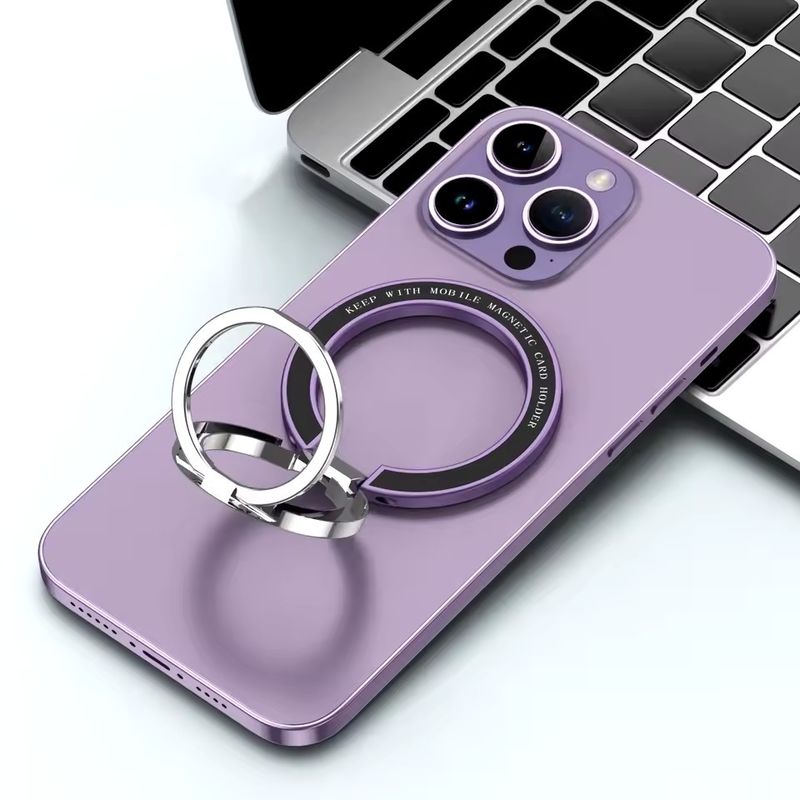 Magnetic Cell Phone Ring Holder Kompatibel dengan iPhone 12 13 14 Series MagSafe Removable Cell Phone Grip Kickstand