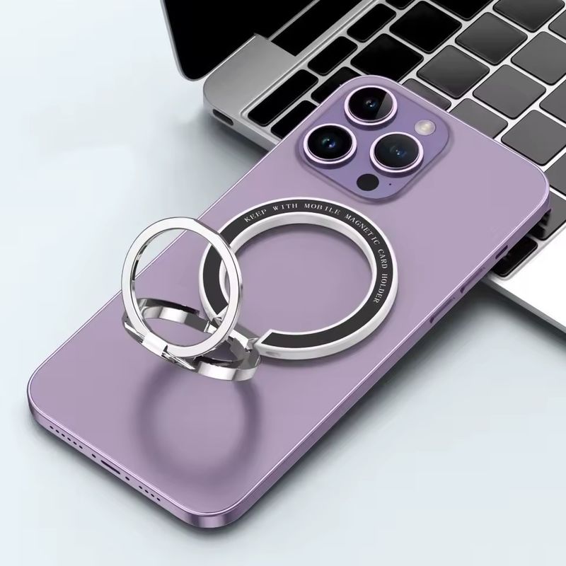 Magnetic Cell Phone Ring Holder Kompatibel dengan iPhone 12 13 14 Series MagSafe Removable Cell Phone Grip Kickstand