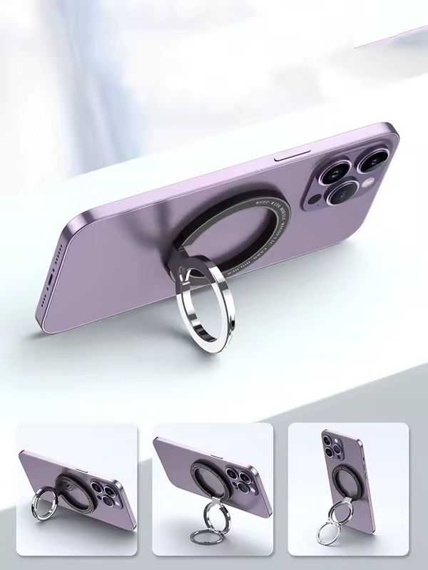 Magnetic Cell Phone Ring Holder Kompatibel dengan iPhone 12 13 14 Series MagSafe Removable Cell Phone Grip Kickstand